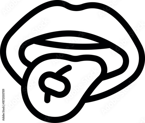 Open mouth showing tongue with dissolving pill, illustrating oral medication delivery