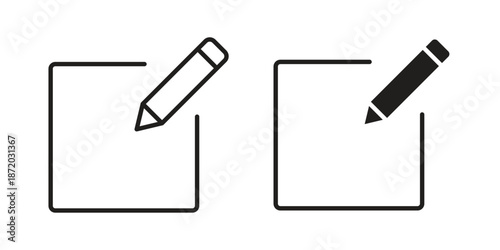 Edit text icons. Vector graphic. Editable vector stroke. EPS 10.