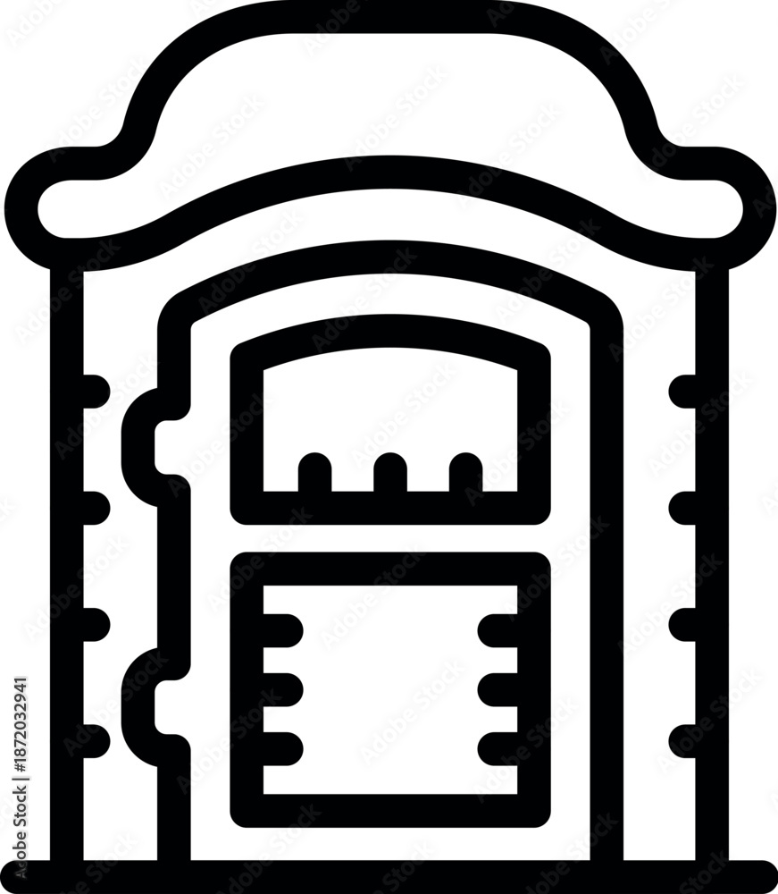 Fototapeta premium Masonry heater providing warmth and comfort, perfect for a cozy home atmosphere