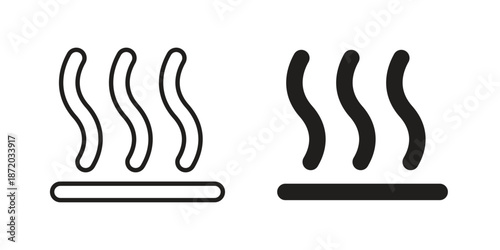 Heat icons. Vector graphic. Editable vector stroke. EPS 10.
