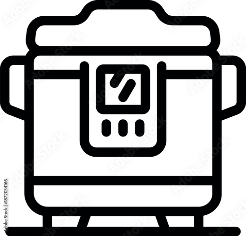 Modern multi cooker featuring a digital display and controls, designed for easy and convenient cooking