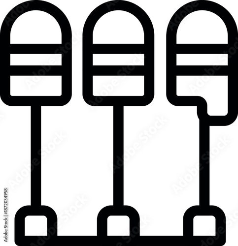 Close up of car pedals representing acceleration, brake, and clutch functions, essential for controlling vehicle speed and movement