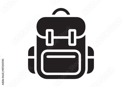 School backpack icon school backpack solid vector
