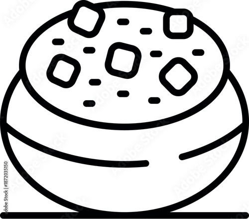 Oatmeal porridge with croutons served in a deep bowl, perfect for a nutritious and delicious breakfast