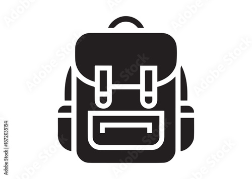 School backpack icon school backpack solid vector