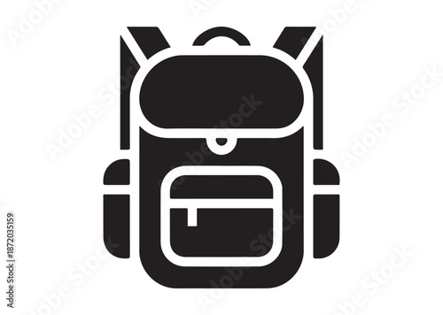 School backpack icon school backpack solid vector