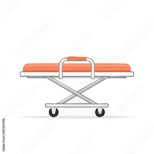 Hospital stretcher for medical emergencies patient transport with adjustable bed and wheels, medical supplies, healthcare, treatment
