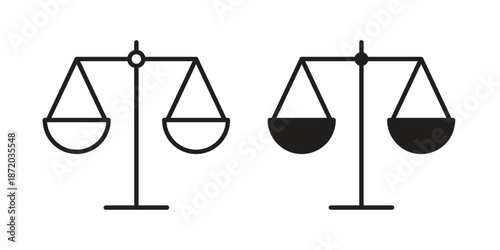 Law icons. Vector graphic. Editable vector stroke. EPS 10.