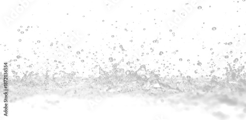 Bild auf Leinwand Fresh Carbonated Water Bubbles Floating PNG Cutout