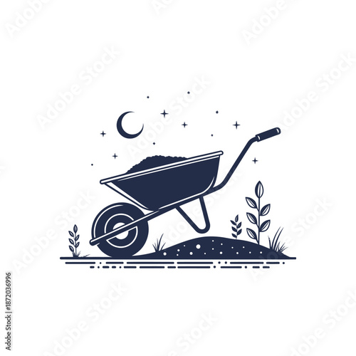 Wheelbarrow Gardening Tools Compost Soil Agriculture