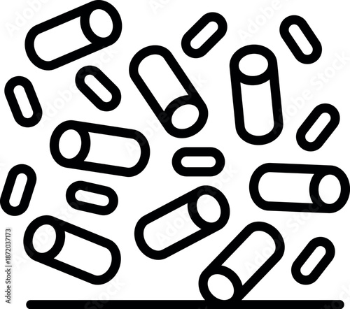 Nanobacteria and other microscopic organisms falling onto a surface, representing the spread of infection and disease