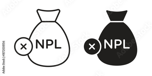 NPL icons. Vector graphic. Editable vector stroke. EPS 10.