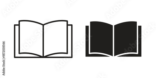 open book icons. Vector graphic. Editable vector stroke. EPS 10.