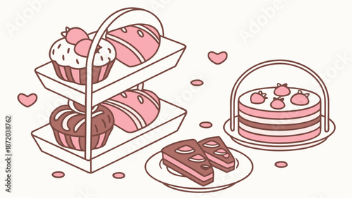 Delicious assortment of sweet treats on display