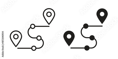 Roadmap icons. Vector graphic. Editable vector stroke. EPS 10.