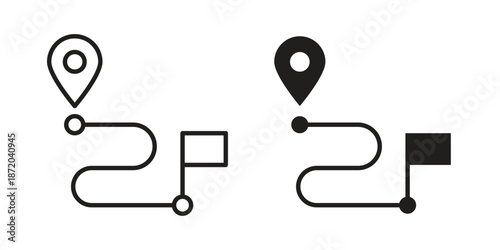 Roadmap icons. Vector graphic. Editable vector stroke. EPS 10.