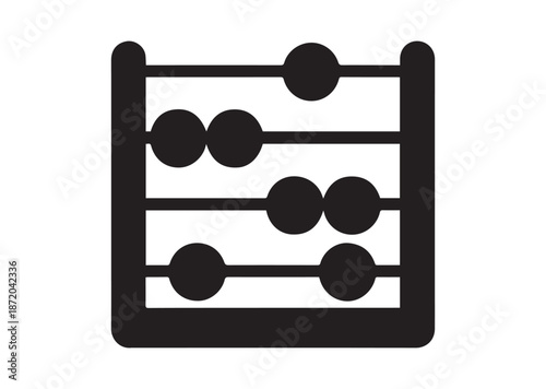 Abacus icon, Abacus solid Vector