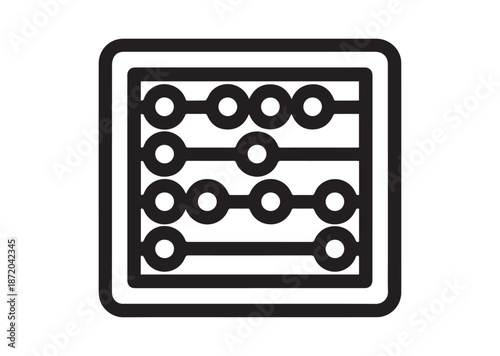 Abacus icon, Abacus solid Vector