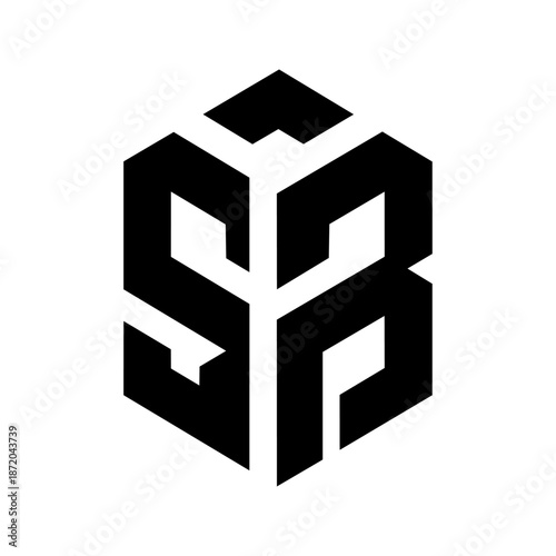 Geometric letterform arranged as a three dimensional cube, conveying strength, precision, and modern monogram identity.