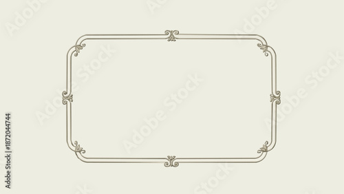 Elegant Decorative Border Design Element.