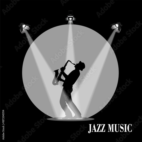 Jazz musician in the spotlight