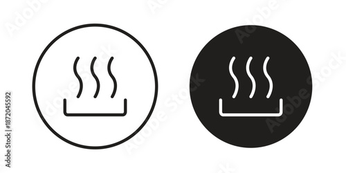 Underfloor heating icons. Vector graphic. Editable vector stroke. EPS 10.