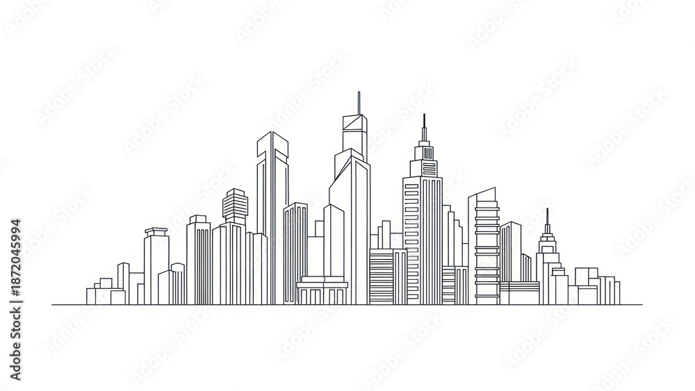 Fototapeta premium city skyline vector