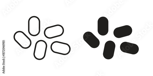 Yeast icons. Vector graphic. Editable vector stroke. EPS 10.