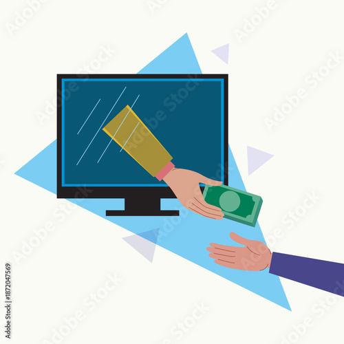 Getting Money From Computer Monitor Screen.