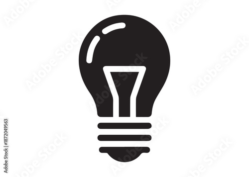 Light bulb icon, Light bulb solid Vector