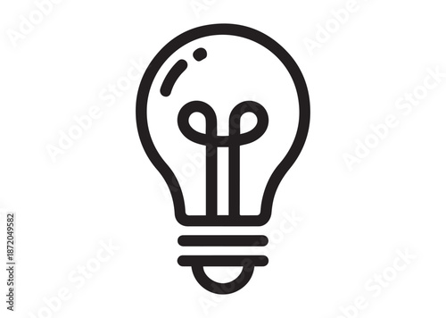 Light bulb icon, Light bulb solid Vector