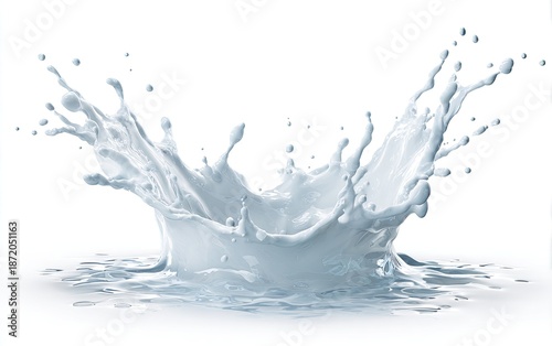 Milk crown splash, dramatic and dynamic