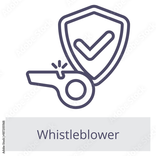 Whistleblower Element For Design Graphic. Can Be Used For Mobile, Ui, Web 