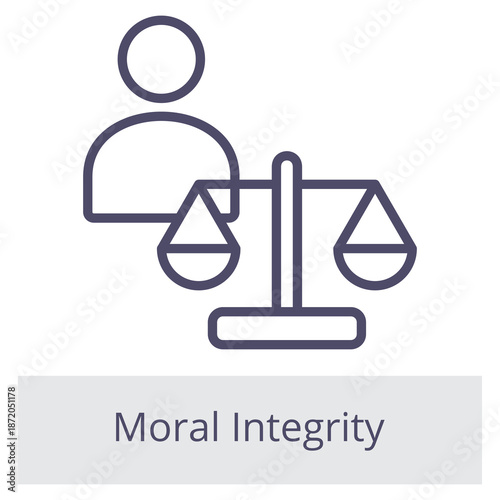 Moral Integrity Element For Design Graphic. Can Be Used For Mobile, Ui, Web 
