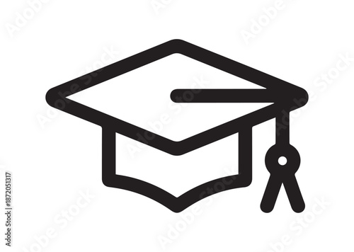 Graduation cap icon, Graduation cap solid Vector