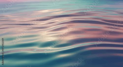 Abstract Water Surface with Pastel Colors and Gentle Ripples creating a calming atmosphere
