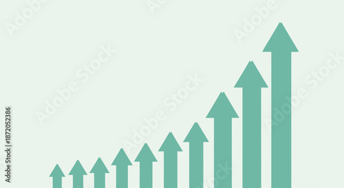 Abstract upward arrow chart illustrating growth and positive progression visually