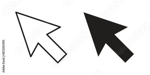 Click icons In Trendy Design Vector Eps 10, Editable Stroke and solid flat.
