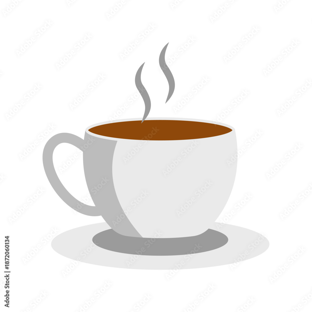 Obraz premium Coffee Mug flat icon. Vector Illustration. Coffee mug Illustration Vector.