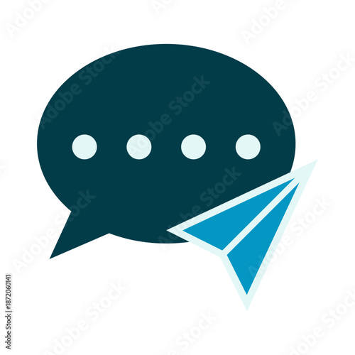Direct Message flat icon. Vector Illustration. Direct Message Illustration Vector.