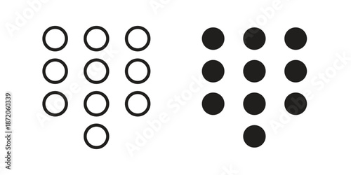 Keypad icons In Trendy Design Vector Eps 10, Editable Stroke and solid flat.
