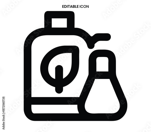 A simple black line drawing of a spray bottle commonly used for cleaning or gardening