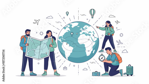 Global Travel Planning with Diverse Travelers and World Map.