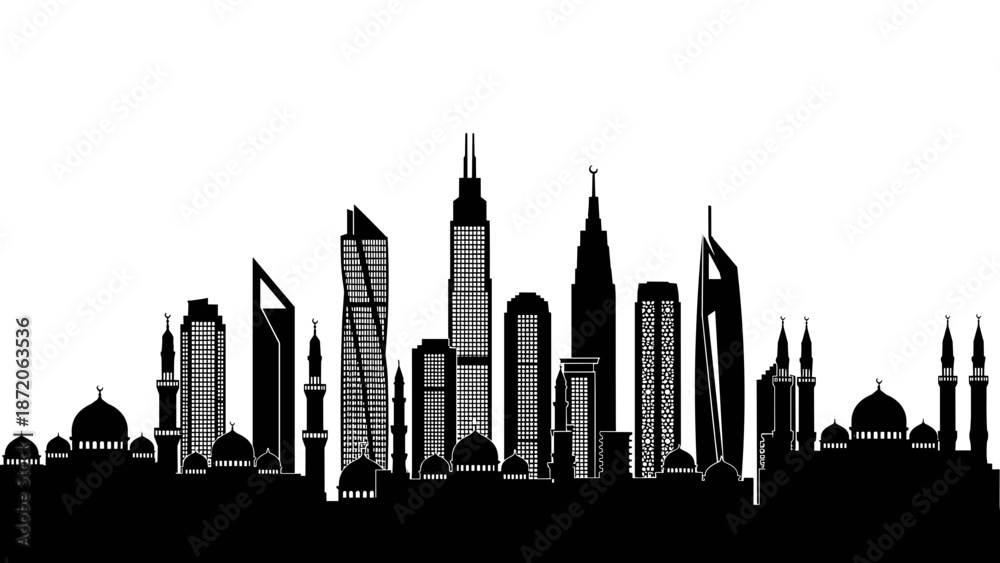 Fototapeta premium Skyline of a Modern Metropolis