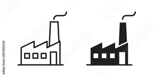 Pollution icons In Trendy Design Vector Eps 10, Editable Stroke and solid flat.