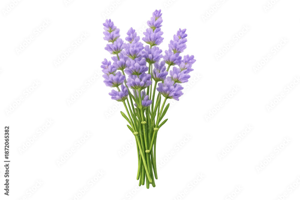 Fototapeta premium Lavender flower bouquet bundle for aromatherapy, relaxation, essential oil, and natural cosmetic concepts