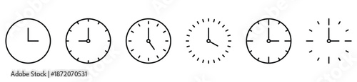 Time and Clock Vector Icons Collection