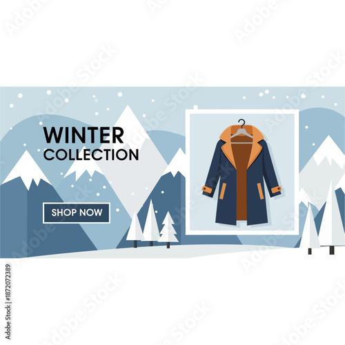 Stylish winter coat with fur collar on a hanger, ready for the cold season.