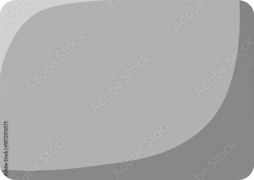 A gray, rounded rectangular shape with subtle gradient shading