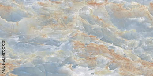 Tableau sur toile Aqua blue tone onyx marble with high resolution, exotic Onice marbel for interio